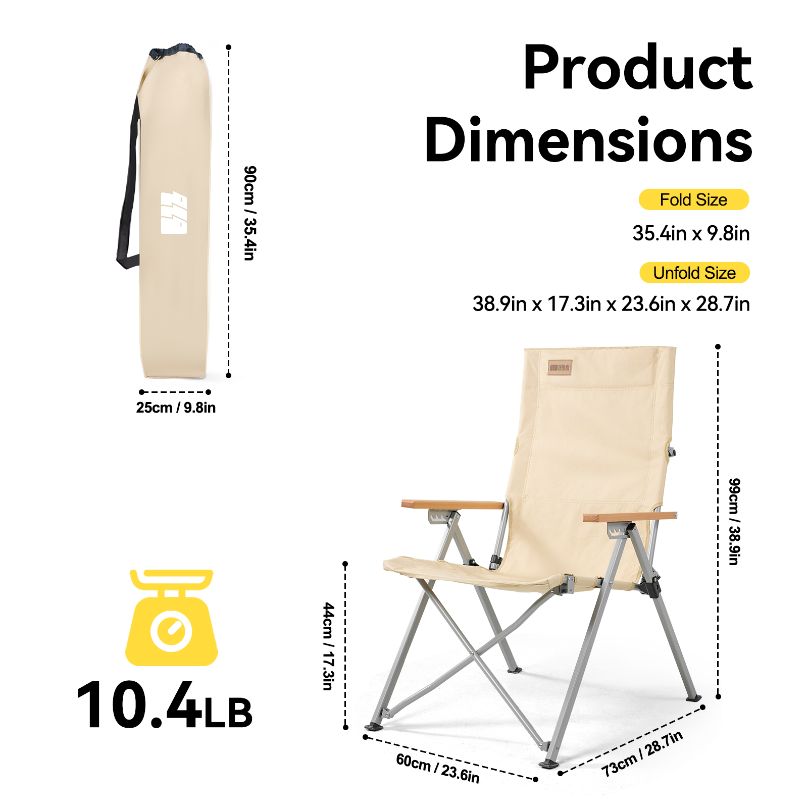 Tanstrider Recling Camping Chair 0532