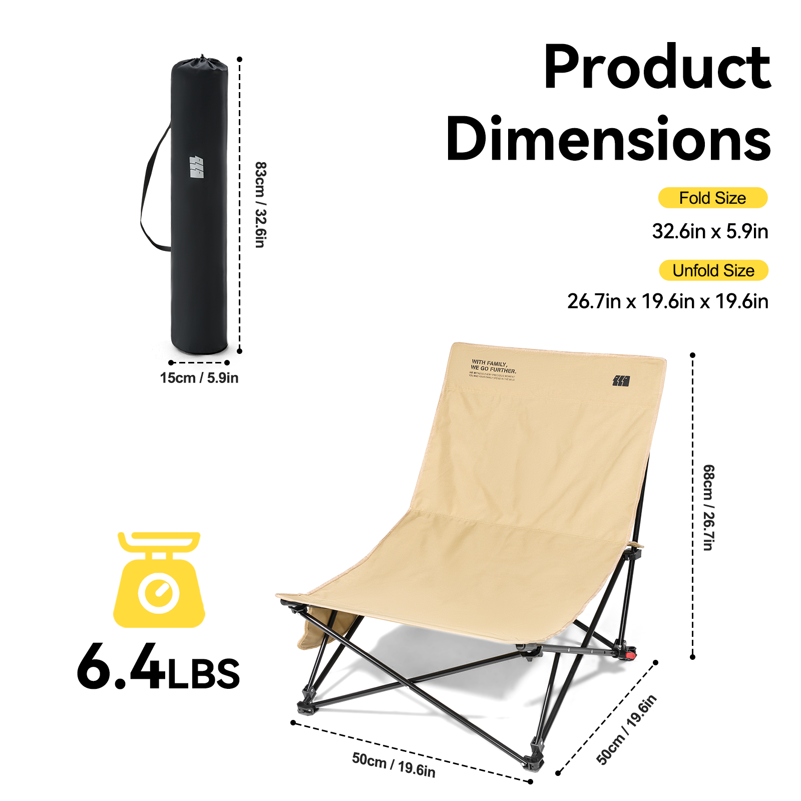 Tanstrider Foldable Camping Lounger 0553