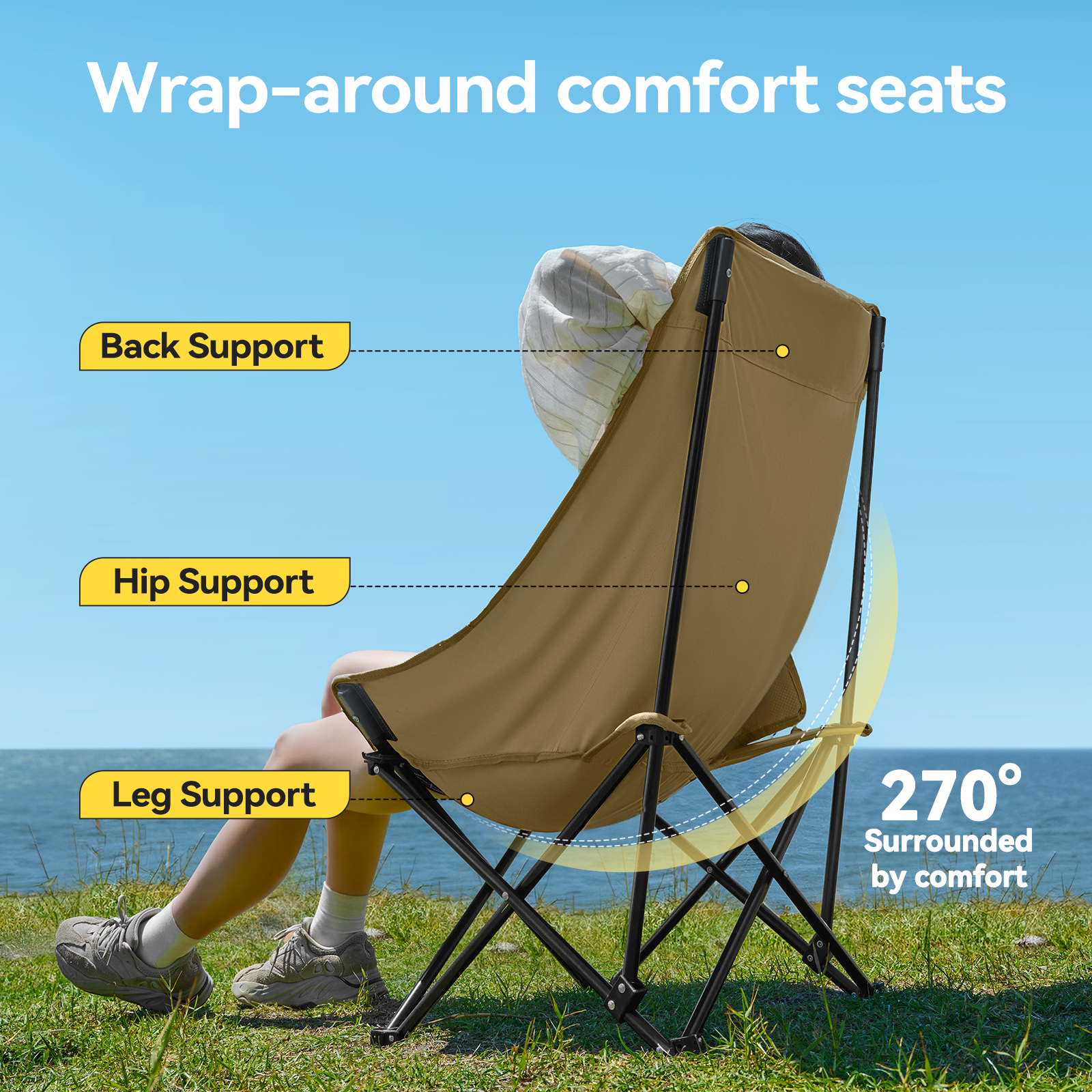 Tanstrider High-back Camping Chair 0503