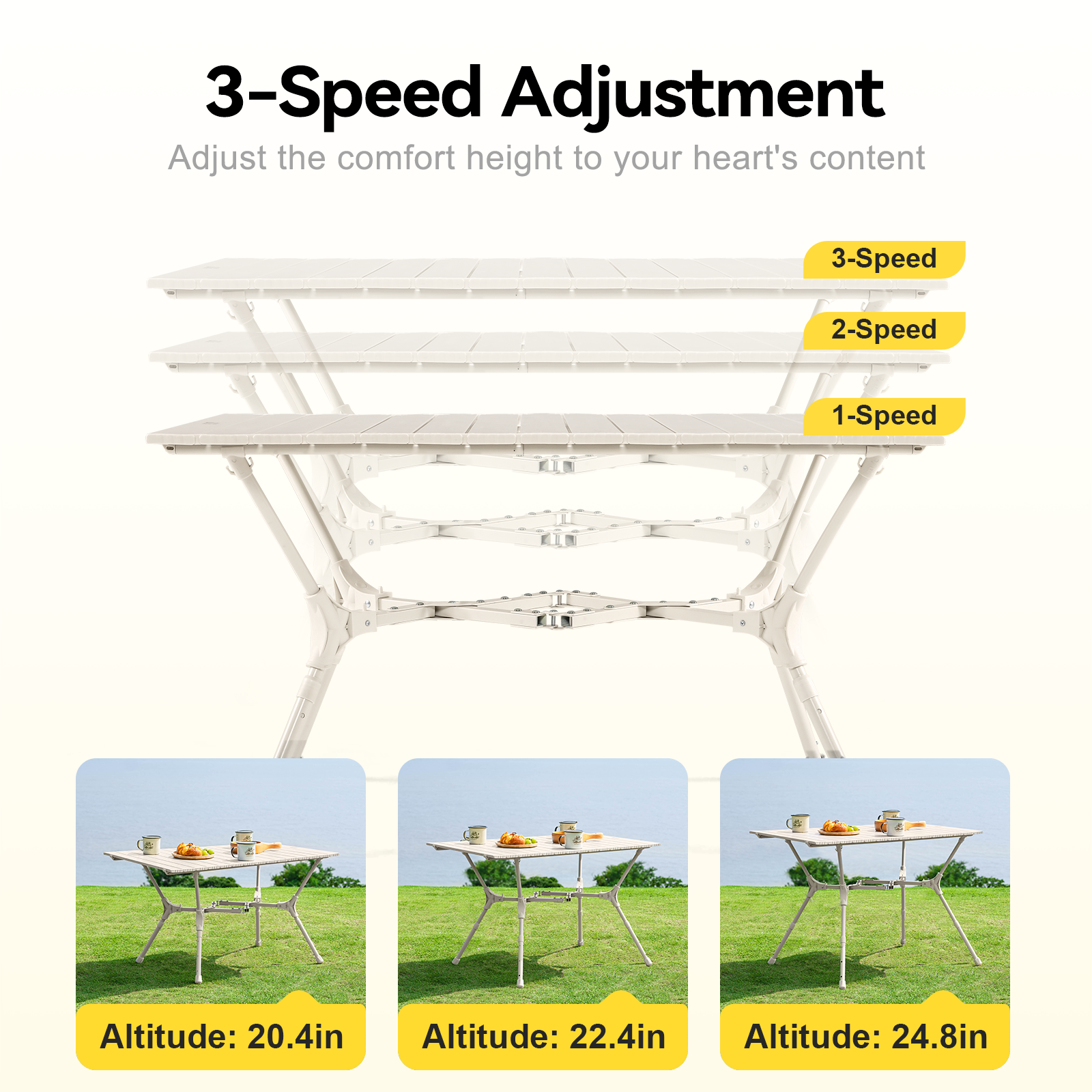 Tanstrider Double layer folding Camping Table 6065