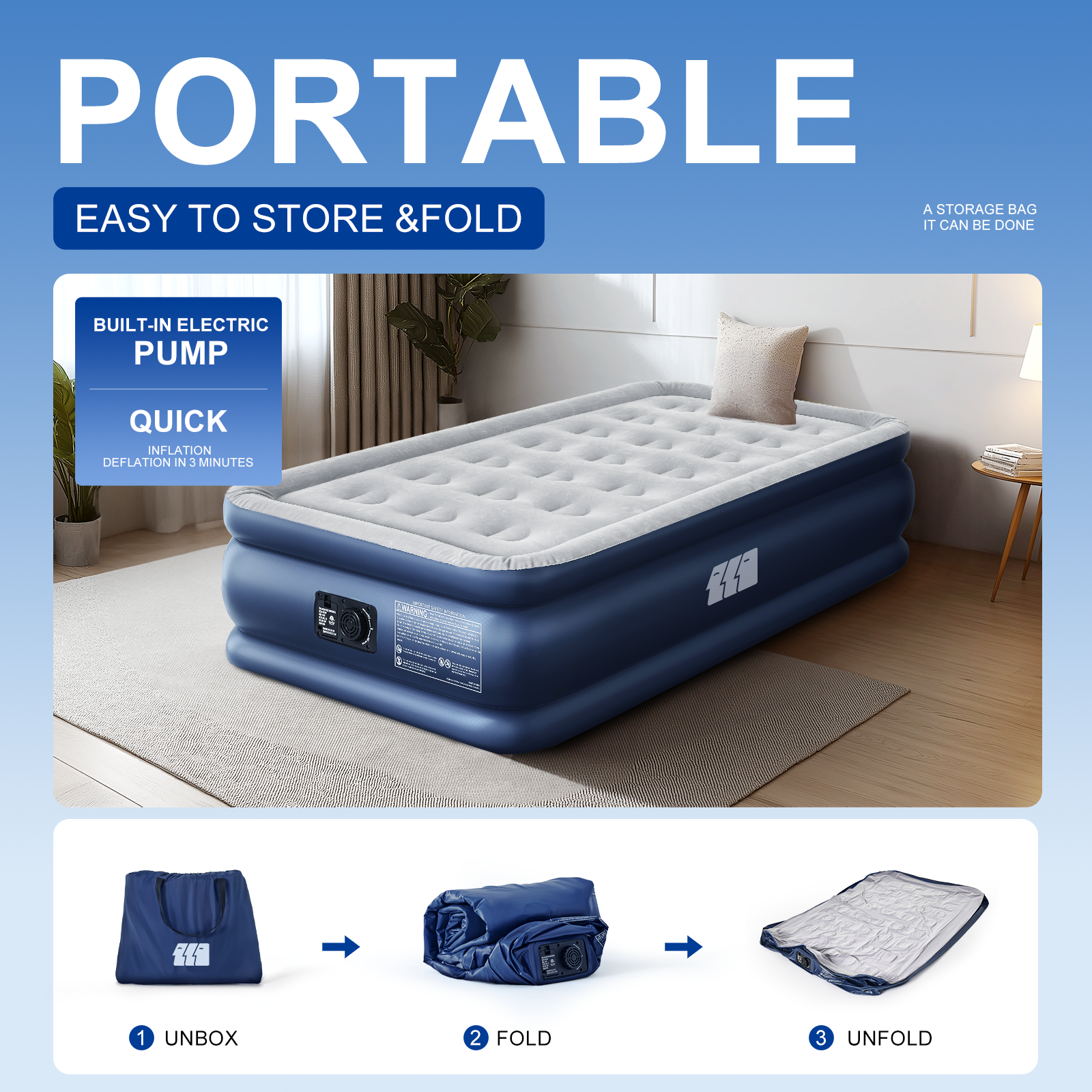 Tanstrider Double Layer Thick Air Mattress 03062