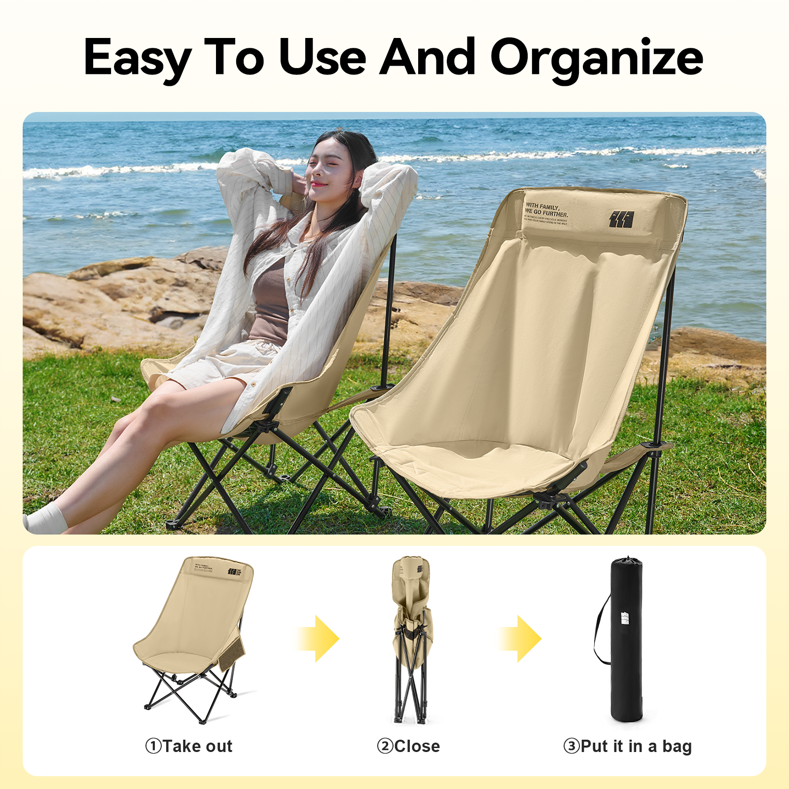 Tanstrider High-back Camping Chair 0503