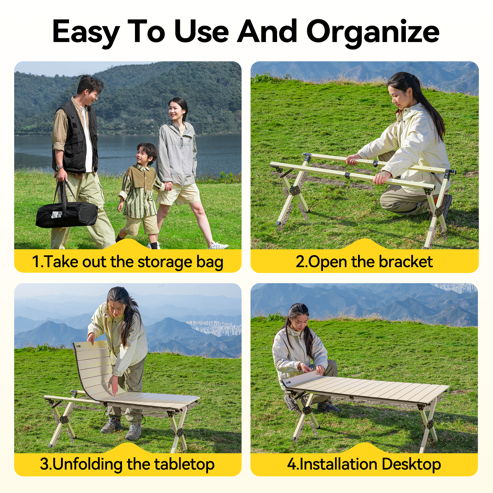 Tanstrider Foldable Camping Table 6018